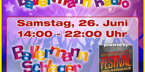 Livestream mit Partystimmung XXL: Ballermann Radio überträgt Rheingaudi Festival