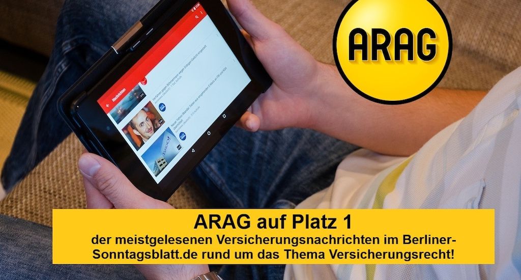ARAG auf Platz 1 der meistgelesenen Versicherungsnachrichten im Berliner-Sonntagsblatt