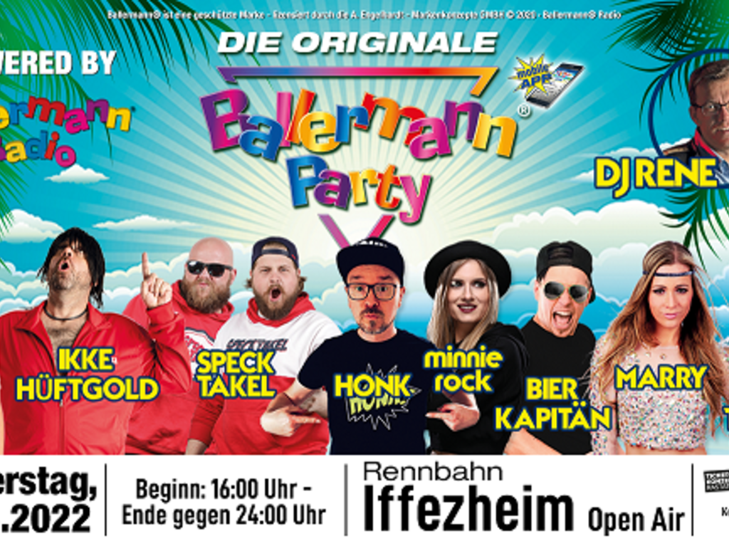 Die Orginale Ballermann Party am 16.06.22 beim Rennbahn Iffezheim Open Air