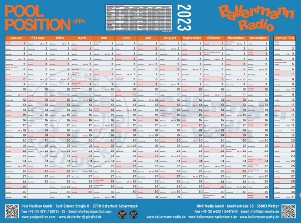 Alle Jahre wieder: Der Ballermann Radio Jahreskalender 2023 ist da!