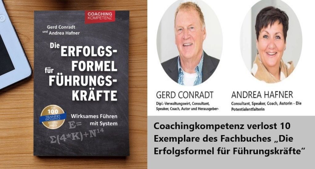 Coachingkompetenz verlost 10 Exemplare des Fachbuches „Die Erfolgsformel für Führungskräfte“