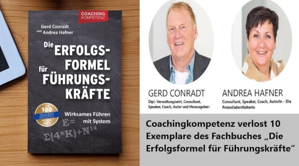 Coachingkompetenz verlost 10 Exemplare des Fachbuches „Die Erfolgsformel für Führungskräfte“