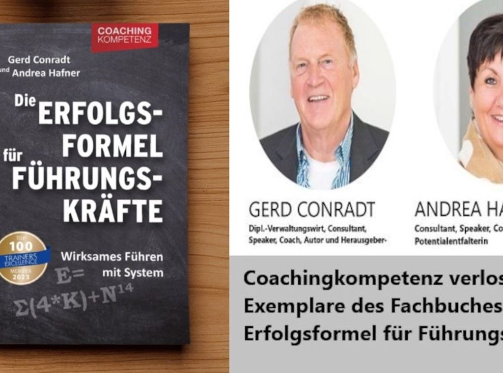 Coachingkompetenz verlost 10 Exemplare des Fachbuches „Die Erfolgsformel für Führungskräfte“
