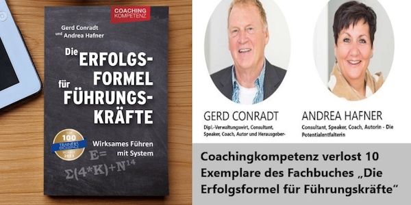 Coachingkompetenz verlost 10 Exemplare des Fachbuches „Die Erfolgsformel für Führungskräfte“