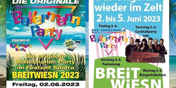 Feiern wie am Ballermann: Ballermann Party beim Stadtfest in Sontra