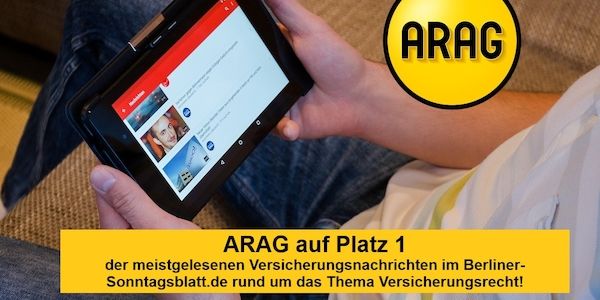 ARAG auf Platz 1 der meistgelesenen Versicherungsnachrichten im Berliner-Sonntagsblatt