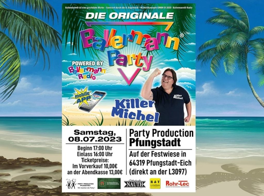 Die originale Ballermann Party: Auf geht`s nach Pfungstadt!