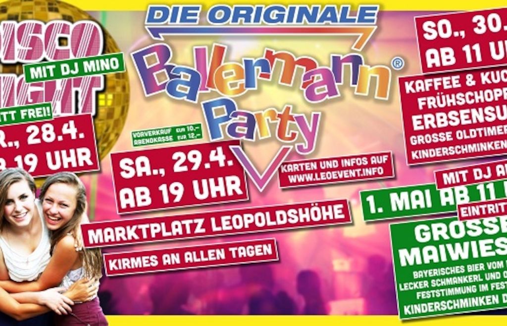 Die originale Ballermann Party: Partysause in Leopoldshöhe am 29.04.23