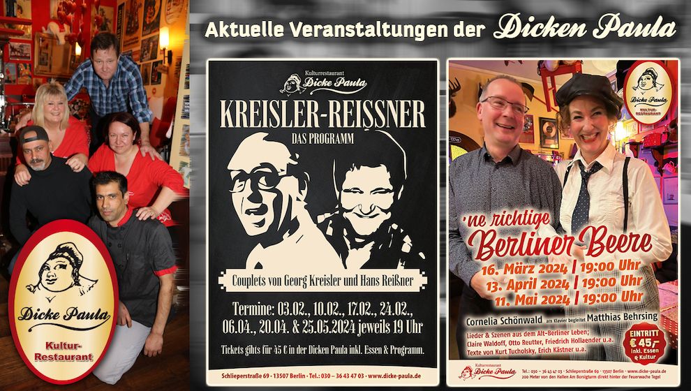 NEU: Dicke Paula - Das Kulturrestaurant in Berlin-Tegel