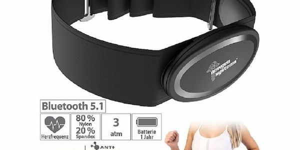 Smarter Brustgurt mit Herzfrequenz-Sensor, ANT+ und Bluetooth