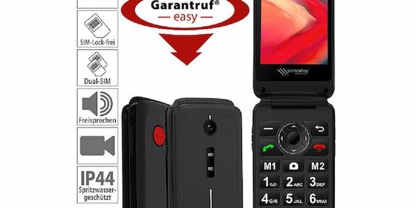 Das 4G Klapphandy - Im Notfall genügt ein Druck auf die Notfall-Taste, um Hilfe herbeizurufen