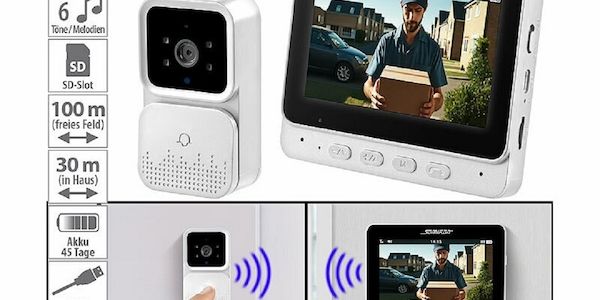 Kabellose Plug-&-Play-Video-Funk-Klingel- Ohne zu öffnen sehen, wer vor der Tür steht und Kontakt aufnehmen