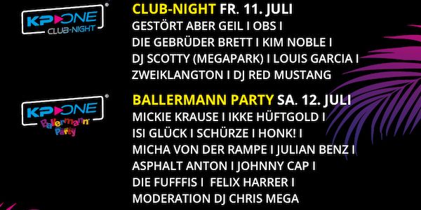 Die originale Ballermann Party beim KP-ONE FESTIVAL 2025 in Wolfsburg