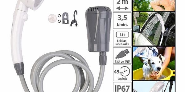 Akku-Camping-Dusche mit Tauchpumpe & Multi-Brause