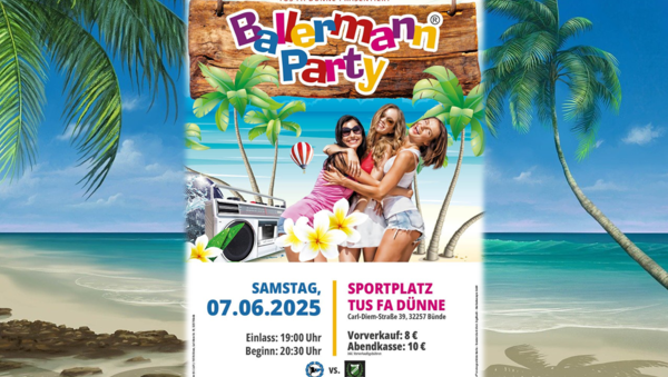 Bünde feiert wie auf Malle: TuS FA Dünne feiert originale Ballermann Party