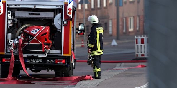 Höhenrettung der Feuerwehr München im Einsatz