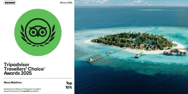Tripadvisor Travellers’ Choice Awards 2025: Nova Maldives weltweit unter den besten Resorts