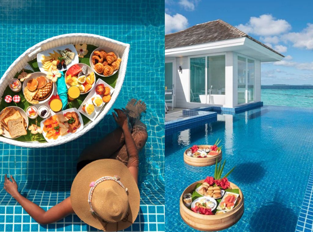 Kandima Maldives: „Frühstück in Sicht!“ Das unkonventionelle, erschwingliche Lifestyle Resort Kandima serviert ein „Floating Breakfast“ mit frischen maledivischen Zutaten!