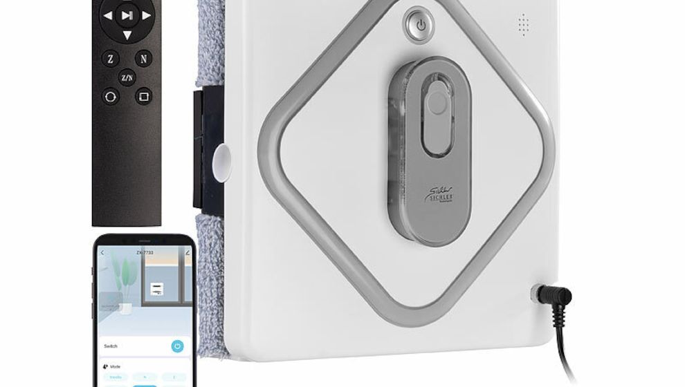 Smarter Fensterputzroboter mit WLAN & Sprühfunktion