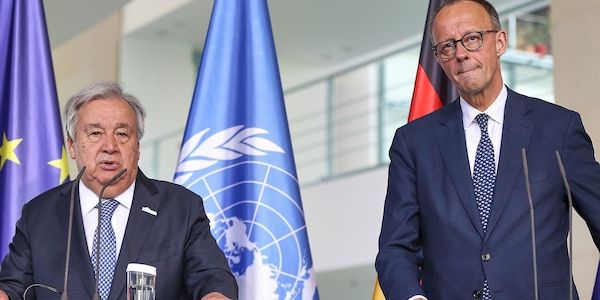 Merz sagt bei Guterres-Besuch auch künftig UN-Beitragszahlungen zu