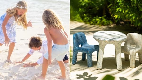 The Nautilus Maldives und ecoBirdy schaffen aus recycelten Spielzeugen nachhaltige Spielräume für junge Gäste.