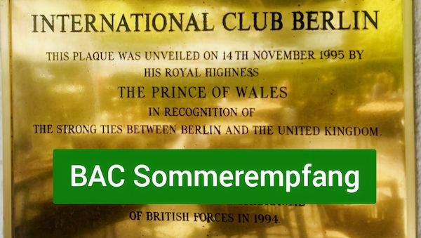 BAC Sommerempfang 2025 – Netzwerken, Genießen, Erleben!