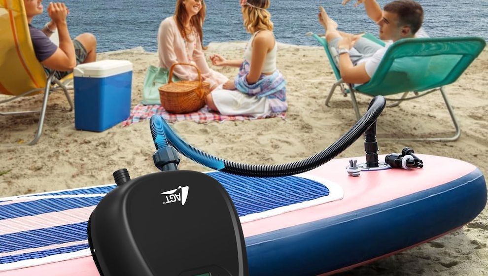 Akku-Luftpumpe für SUP & Co. Schnell, mobil und direkt am Wasser einsetzbar