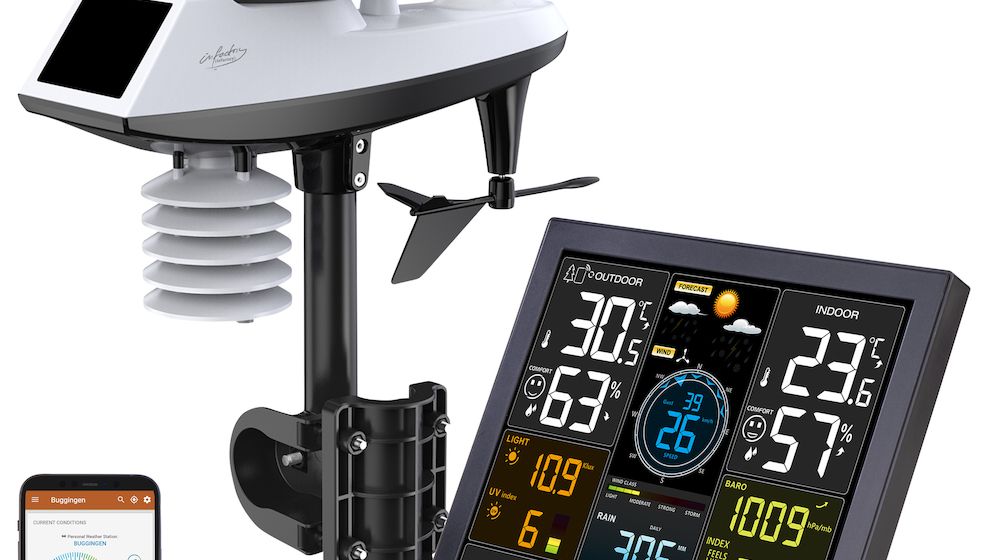 WLAN-Wetterstation mit XL-Display & App-Zugriff – alle Wetterdaten im Blick