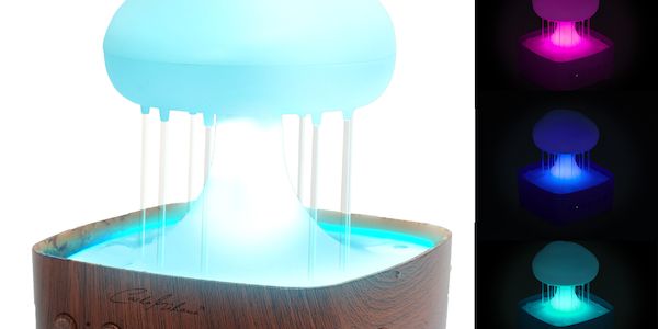 Regenwolken-Luftbefeuchter: Frische Luft & Entspannung mit LED und Naturklängen