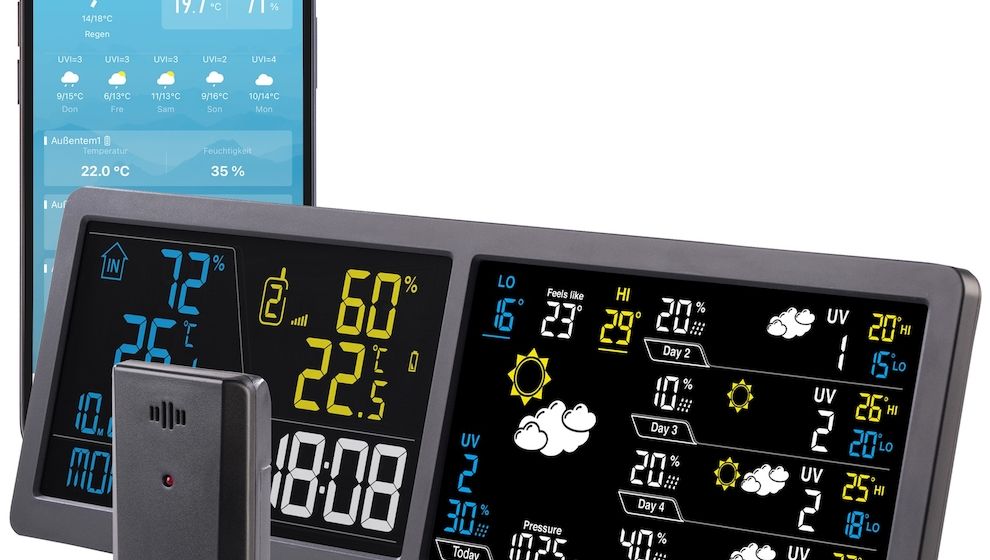 WLAN-Wetterstation mit App & 5-Tage-Vorhersage
