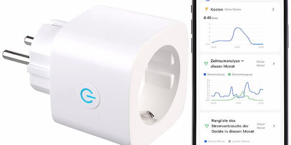 Luminea SF-605.avs: Smarte WLAN-Steckdose für Solar & Verbrauch