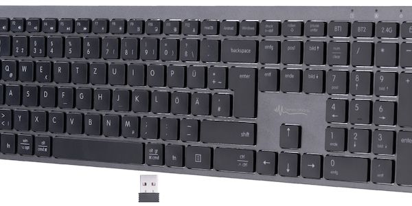 Kabellose Multi-Device-Tastatur für bis zu 3 Geräte mit langer Akkulaufzeit