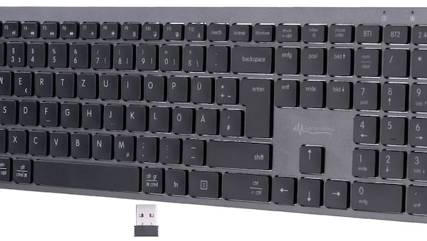 Kabellose Multi-Device-Tastatur für bis zu 3 Geräte mit langer Akkulaufzeit
