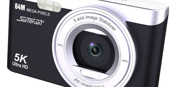 Kompakte 4K-Vlogging-Kamera mit 64 MP, 5K-Option und Bildstabilisator