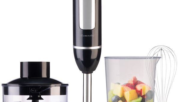 Leistungsstarker 4in1-Stabmixer mit 1.000 W, Zubehör und Turbofunktion