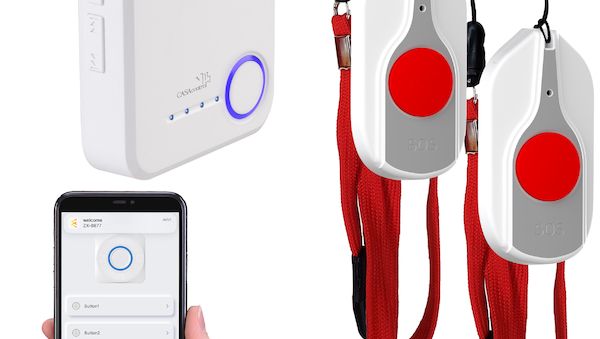 Smartes SOS-Notrufsystem mit App-Benachrichtigung und 180 m Reichweite