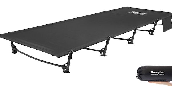 Ultraleichtes Feldbett mit XL-Auflage von Semptec – ideal für Camping & Gäste