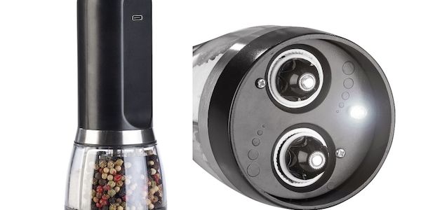2in1 Akku-Salz- und Pfeffermühle vereint zwei separate Kammern
