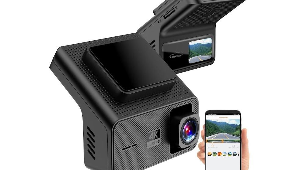 Lescars 4K-Dashcam mit GPS erfasst Fahrten in Ultra-HD-Qualität