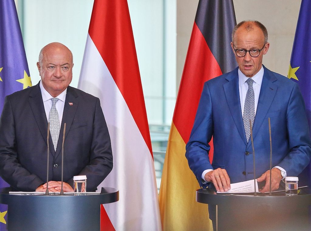 Merz dankt Österreichs Bundeskanzler für Zusammenarbeit an Grenze