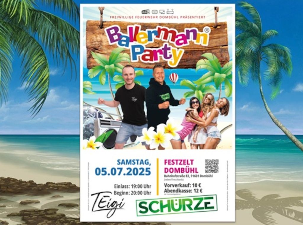 FFW Markt Dombühl: Originale Ballermann Party zum 150-jährigen Jubiläum