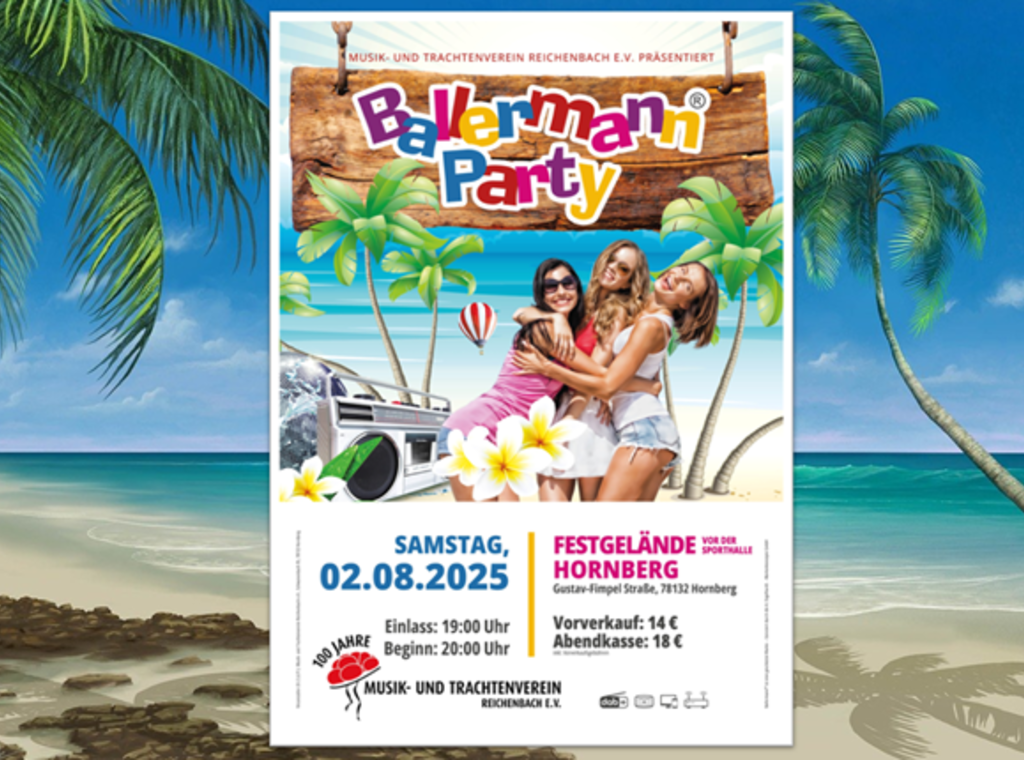 Mallorcaflair XXL: Die originale Ballermann Party beim MTV Reichenbach!