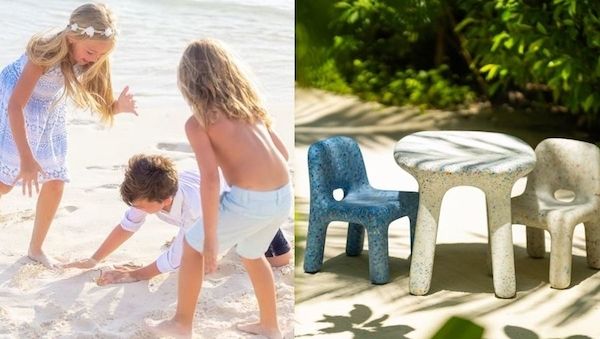 The Nautilus Maldives und ecoBirdy schaffen aus recycelten Spielzeugen nachhaltige Spielräume für junge Gäste.