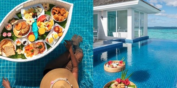 Kandima Maldives: „Frühstück in Sicht!“ Das unkonventionelle, erschwingliche Lifestyle Resort Kandima serviert ein „Floating Breakfast“ mit frischen maledivischen Zutaten!