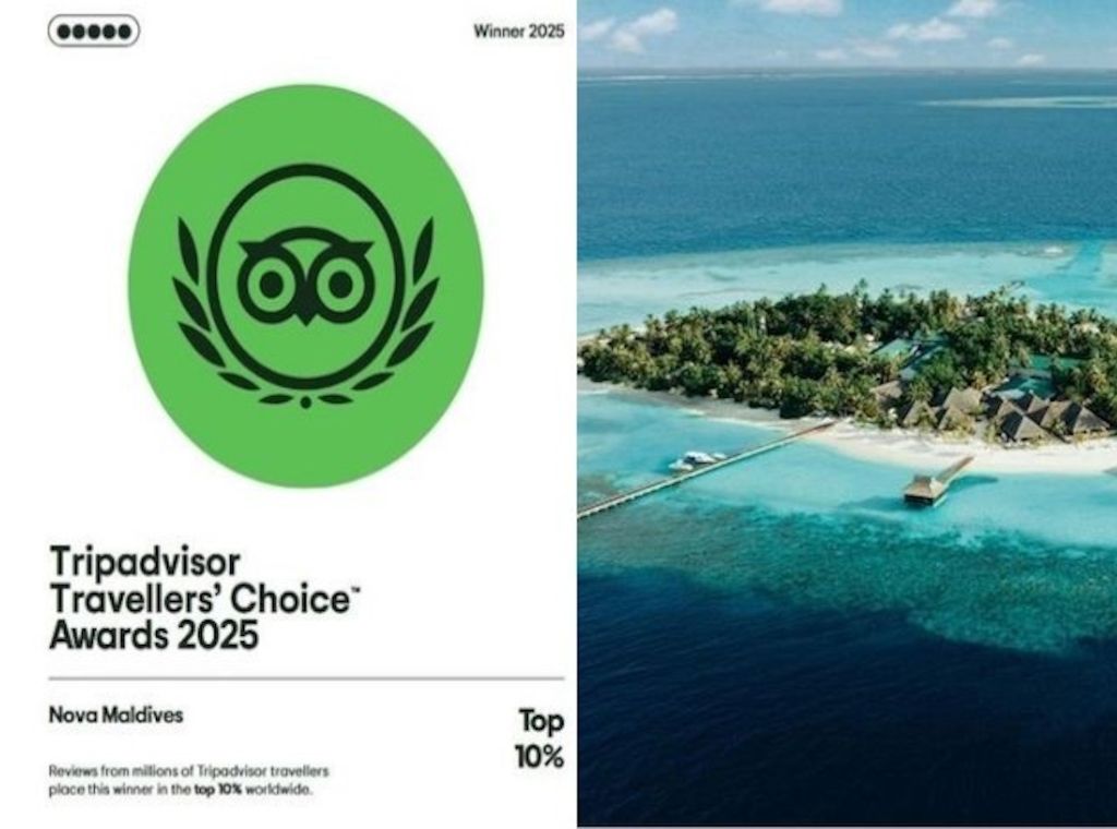 Tripadvisor Travellers’ Choice Awards 2025: Nova Maldives weltweit unter den besten Resorts