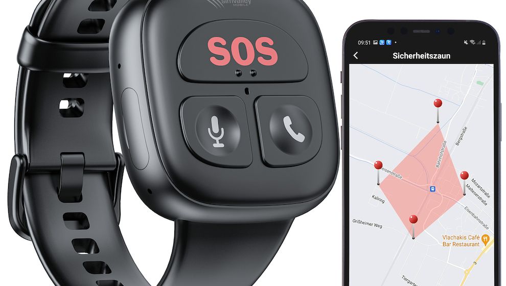 Notrufarmband mit GPS-Ortung und Sturzsensor