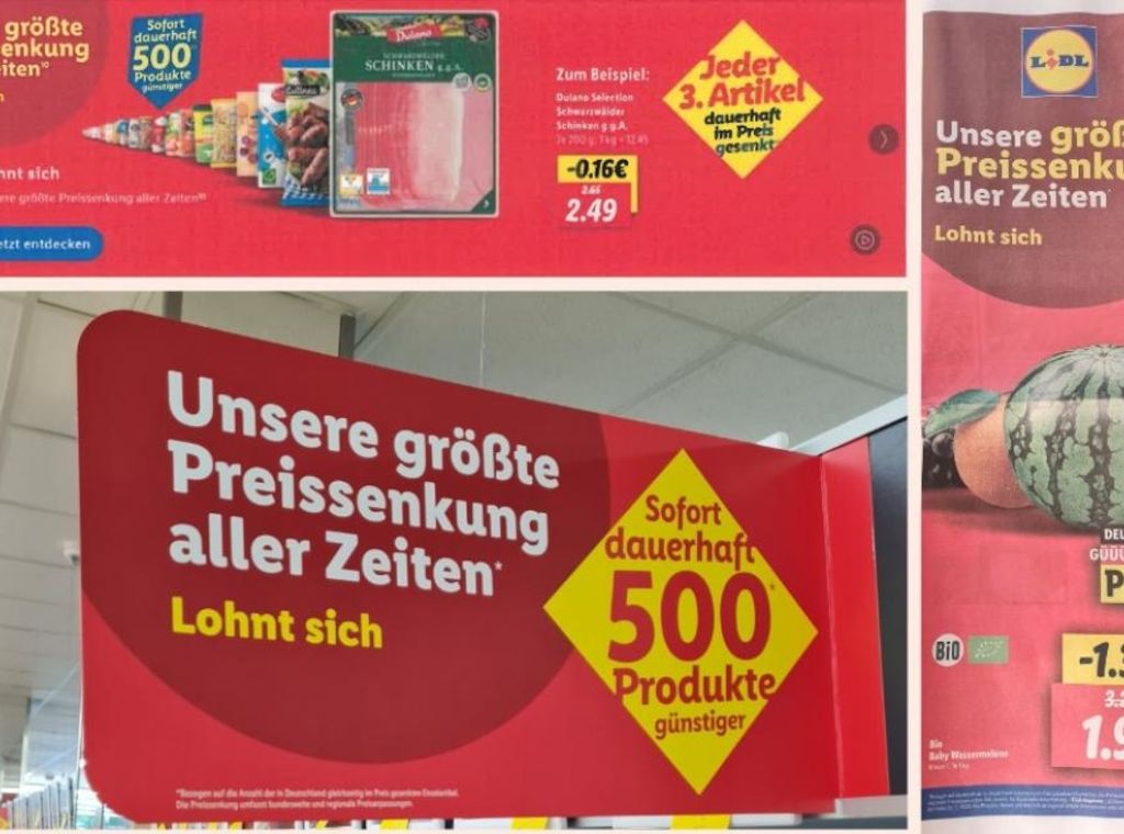 Verbraucherzentrale verklagt Lidl wegen irreführender Werbung zur „größten Preissenkung aller Zeiten“