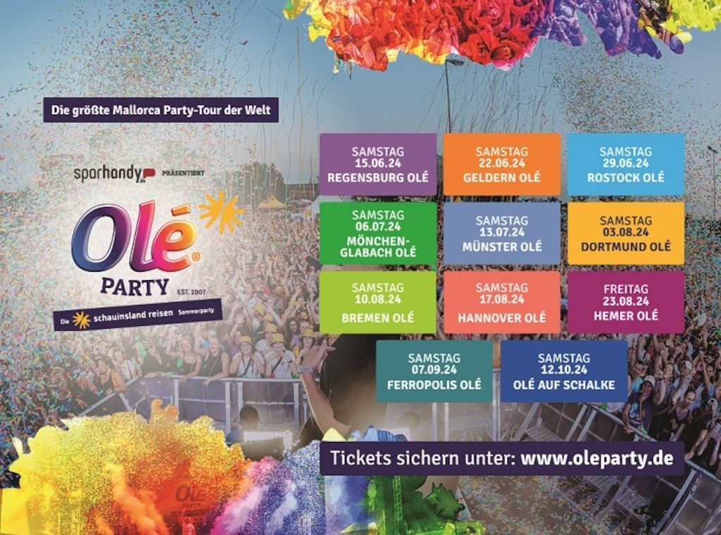Olé Party-Sommer: Warum Ihr die größte Mallorca Party-Tour nicht verpassen solltet