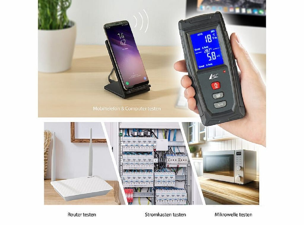Akku-EMF-Messgerät kann elektromagnetische Strahlung messen!
