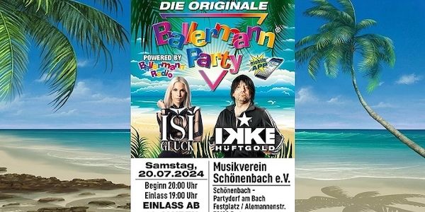 Musikverein Schönenbach lässt originale Ballermann Party mit Ballermann Radio steigen